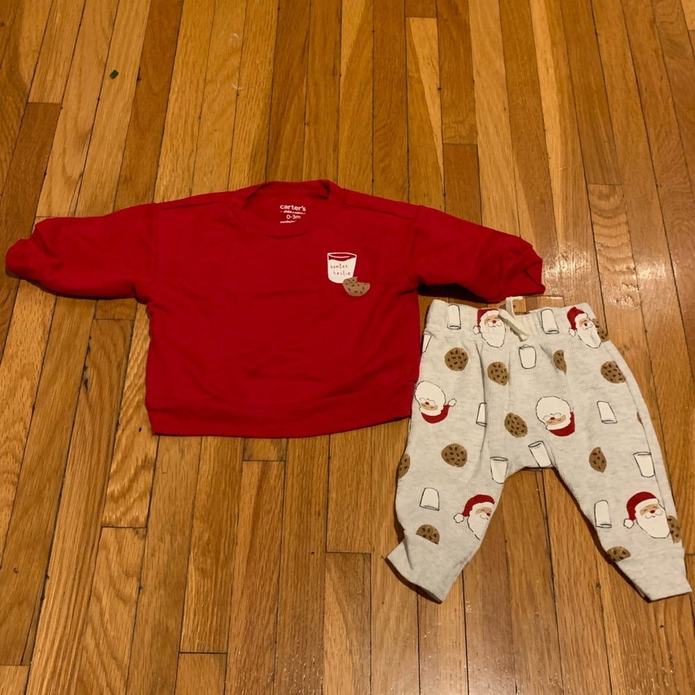 Carter's Red and Gray Cookie Outfit Set